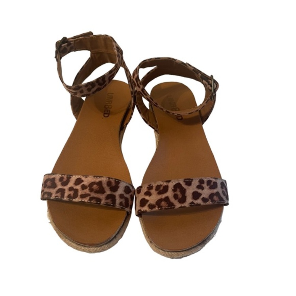 UNR8ED Animal Print Ankle Strap Sandals Size 8 M